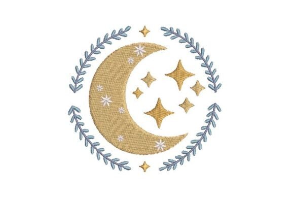 Celestial Moon and Stars Symbol