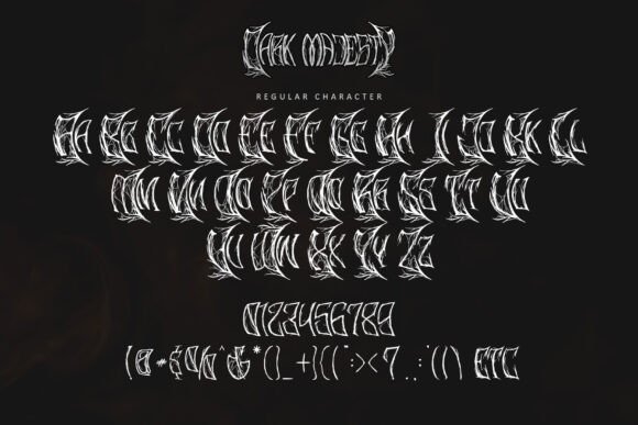 Dark Majesty Font PNG with transparent background - Preview 6