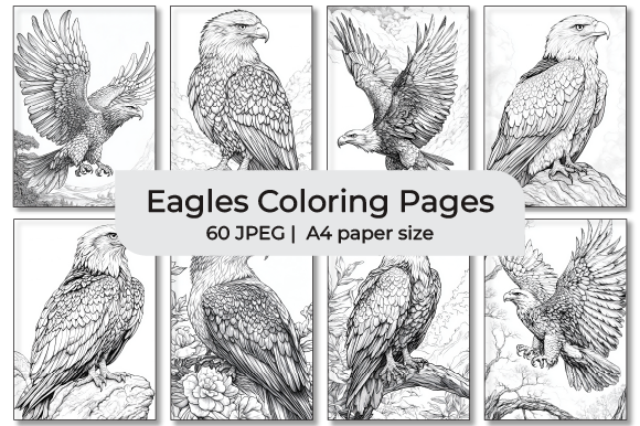 Eagles Coloring Pages Graphic by Sumon Chandra · Creative Fabrica