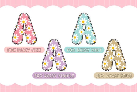 Fox Daisy Font PNG with transparent background - Preview 1