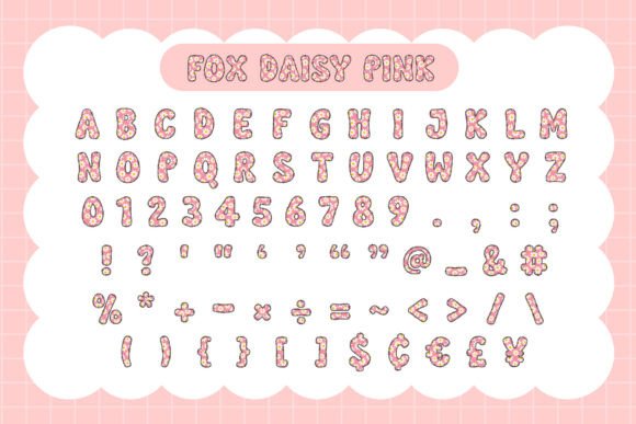 Fox Daisy Font PNG with transparent background - Preview 4