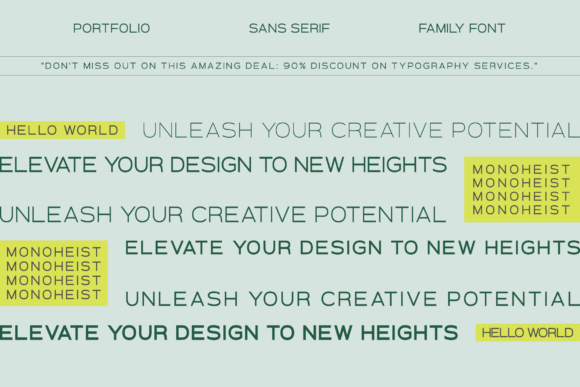 Monoheist Font PNG with transparent background - Preview 1
