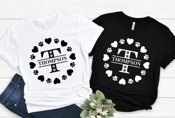 Paw Heart Mongram Font PNG with transparent background - Preview 2