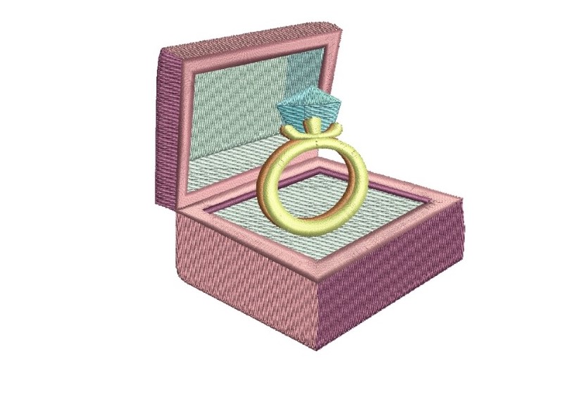 Wedding Ring Embroidery Design
