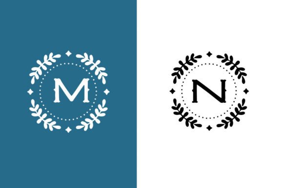 Christmas Monograms Font PNG with transparent background - Preview 1