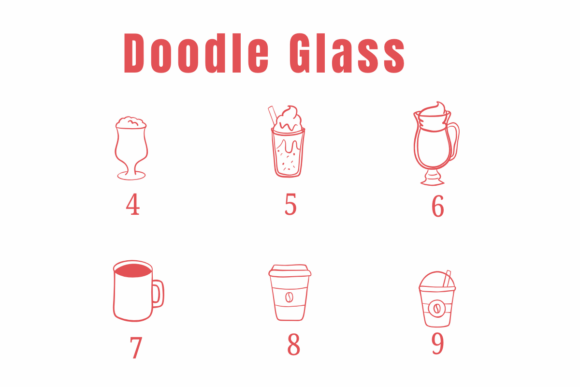 Doodle Glass Font PNG with transparent background - Preview 3
