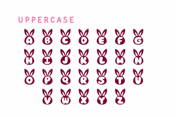 Easter Egg Bunny Font - Preview 1