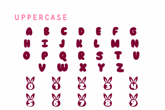 Easter Egg Bunny Font - Preview 2
