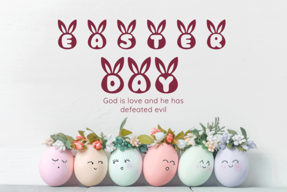 Easter Egg Bunny Font - Preview 3
