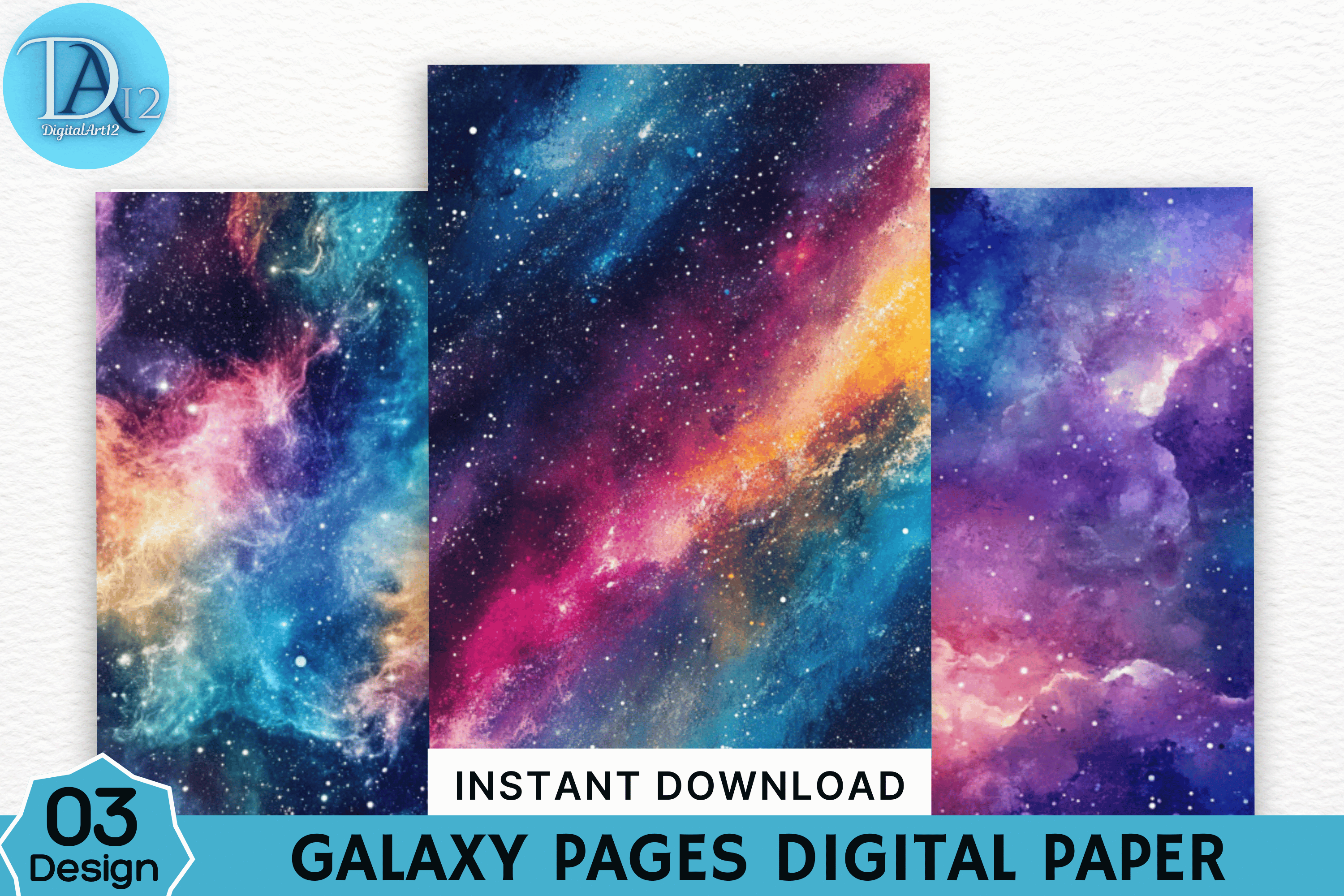 Galaxy Digital Paper Graphic by Digital_Art12 · Creative Fabrica