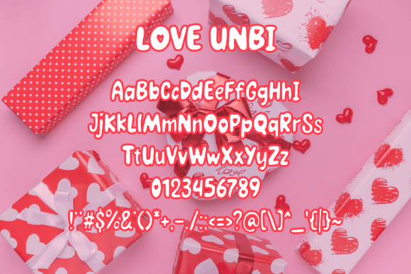 Love Unbi Font PNG with transparent background - Preview 1