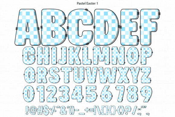 Pastel Easter Font PNG with transparent background - Preview 2
