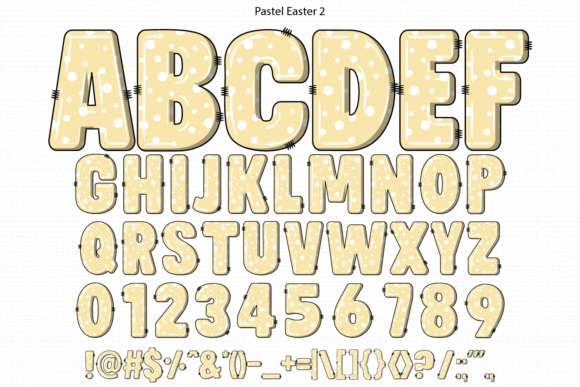 Pastel Easter Font PNG with transparent background - Preview 3