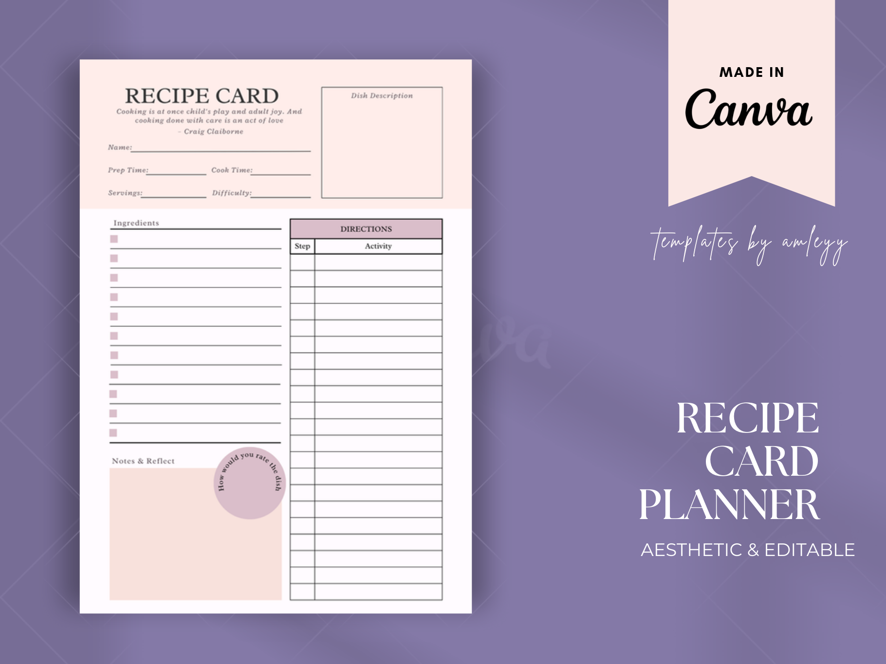 Recipe Card Planner