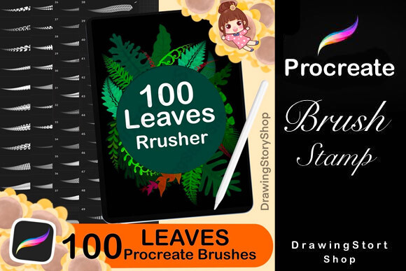100 Foliage Procreate Brushes,Leaves - photo 1
