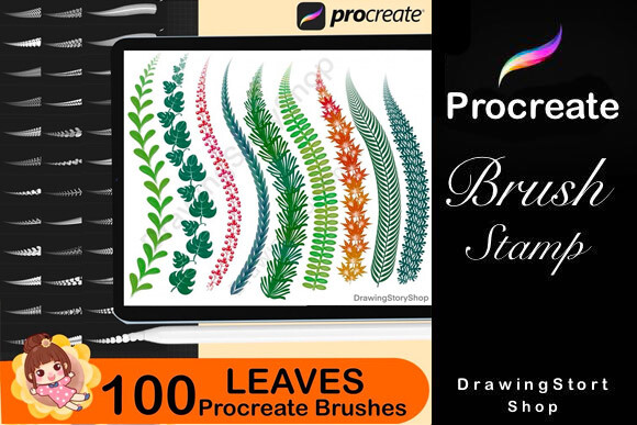 100 Foliage Procreate Brushes,Leaves - photo 2