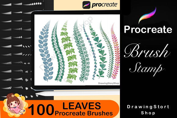 100 Foliage Procreate Brushes,Leaves - photo 3