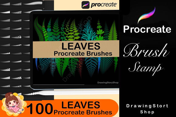 100 Foliage Procreate Brushes,Leaves - photo 4