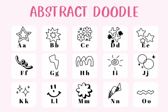 Abstract Doodle Font - Preview 1