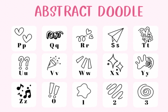 Abstract Doodle Font - Preview 2