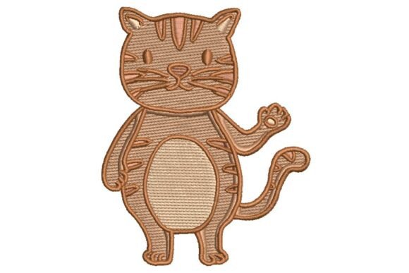 Adorable Cat Embroidery