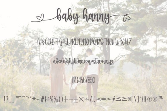 Baby Hanny Font PNG with transparent background - Preview 3