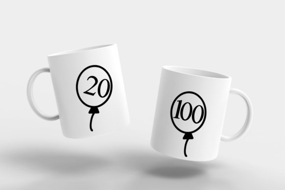 Balloons 100 Days of School Dingbat Font Font - Preview 5
