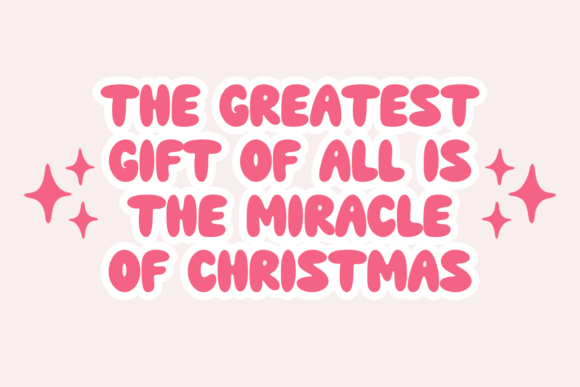 Christmas Miracle Font PNG with transparent background - Preview 2