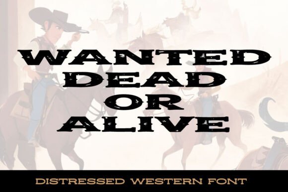 Cowboy Double Wide Font PNG with transparent background - Preview 2