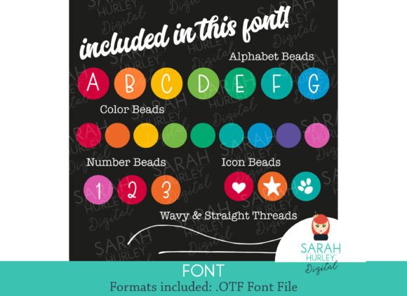 Friendship Bracelet Bright Font - Preview 1