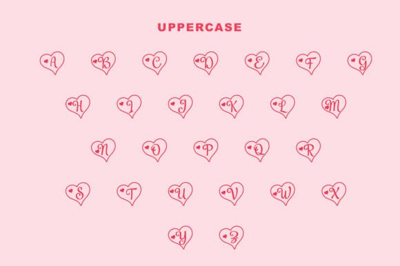 Fun Valentine Font PNG with transparent background - Preview 4
