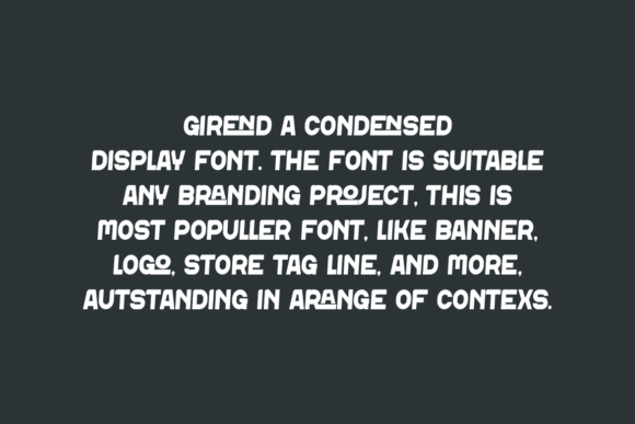Girend Font - Preview 1