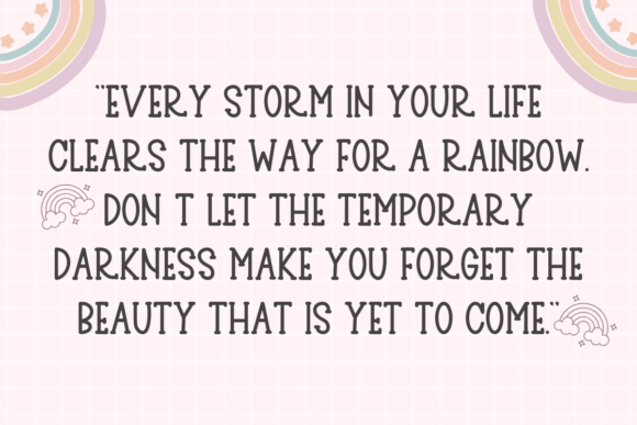 Heart Rainbow Font PNG with transparent background - Preview 1