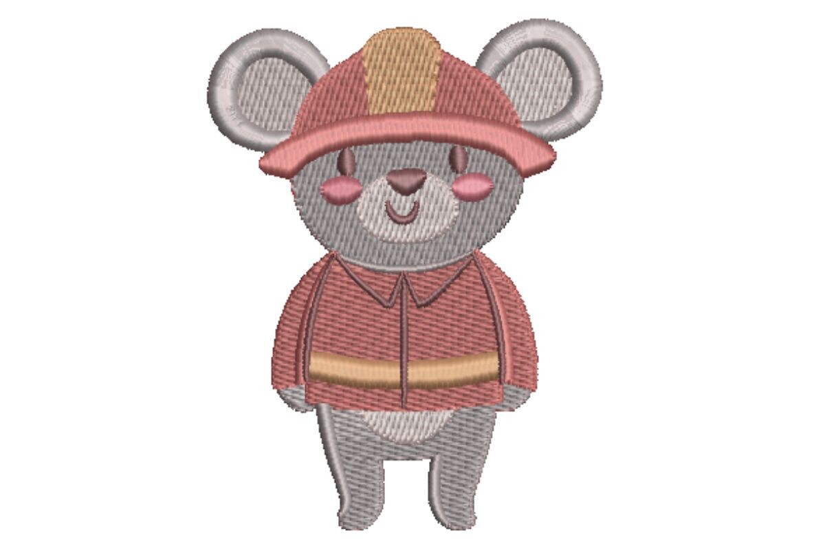 Koala Fireman Embroidery