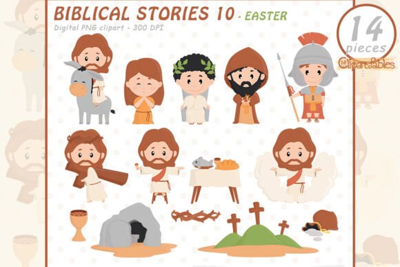 Easter Clipart, Life of Jesus - Printable