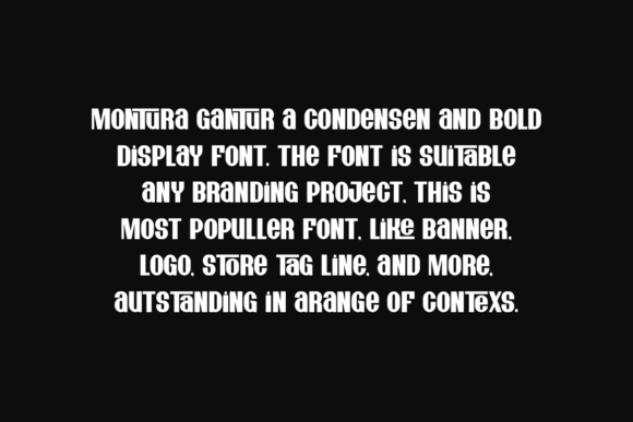 Montura Gantur Font PNG with transparent background - Preview 1