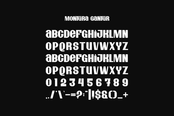 Montura Gantur Font PNG with transparent background - Preview 2