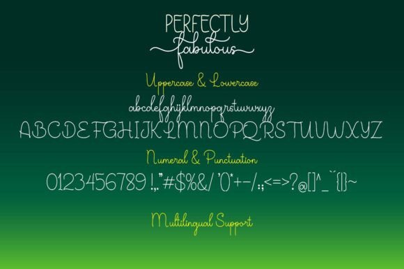 Perfectly Fabulous Font PNG with transparent background - Preview 6