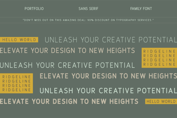 Ridgeline Font PNG with transparent background - Preview 1