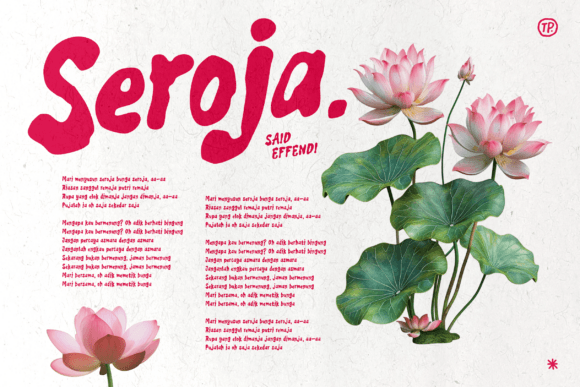 Seroja Font PNG with transparent background - Preview 1