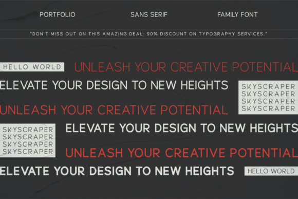 Skyscraper Font PNG with transparent background - Preview 1