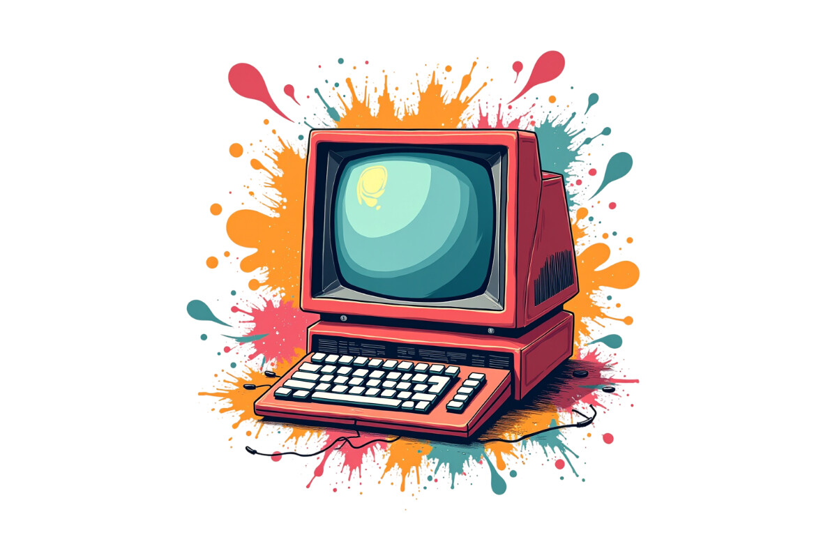 Trendy Classic Computer Illustration Graphic by Design BLOOM · Creative ...