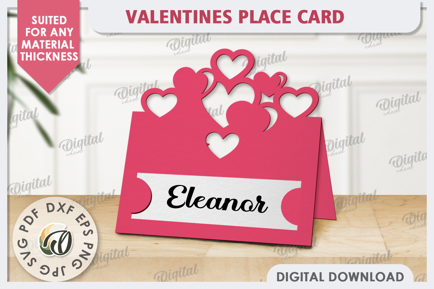 Wedding Place Card Paper Cut. Love SVG