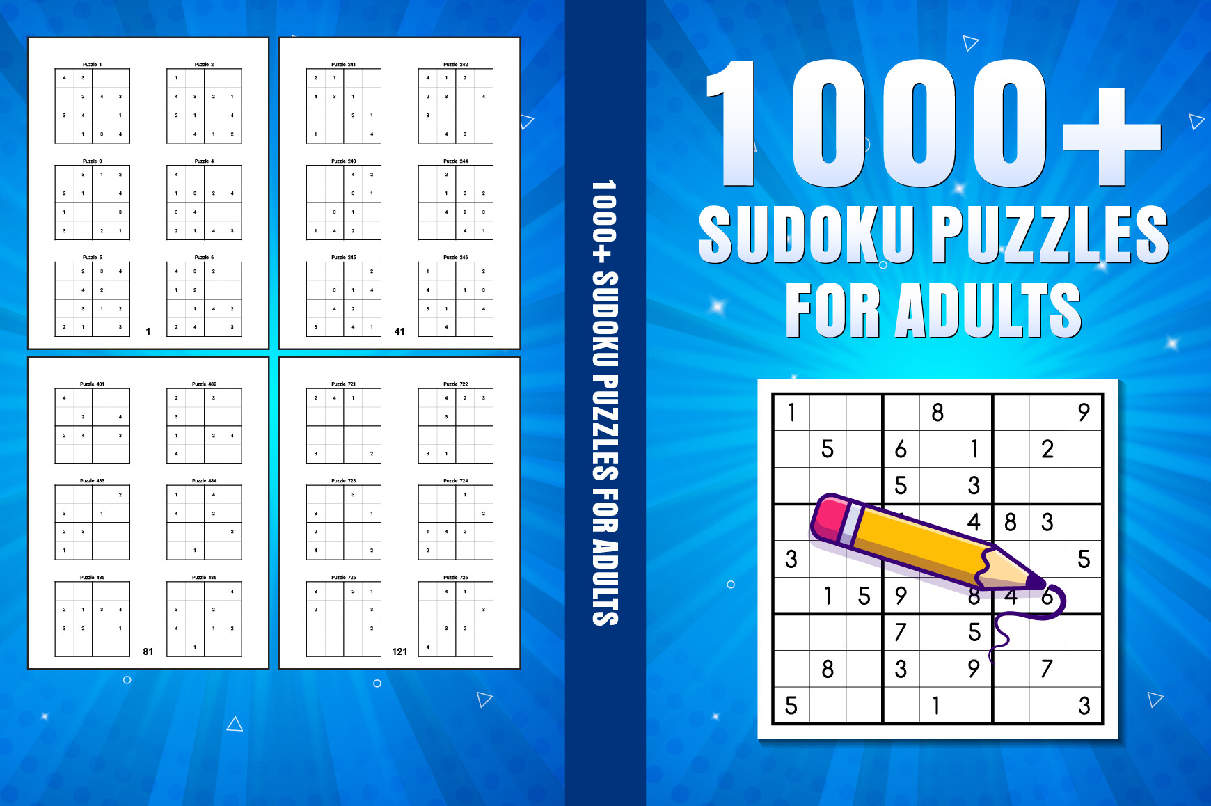 1000 Sudoku Puzzles for Adults Graphic by skprintingpress · Creative ...