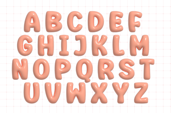 3d Valentine Font - Preview 1