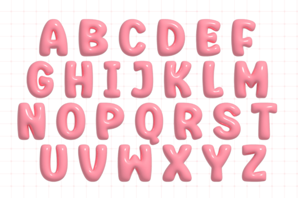 3d Valentine Font - Preview 3