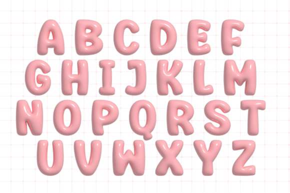 3d Valentine Font - Preview 4