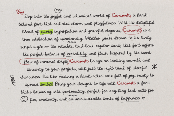 Caramelt Font - Preview 2