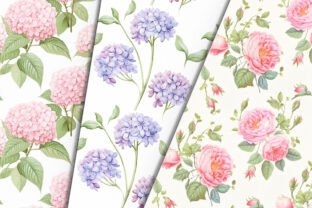 English Flower Garden Digital Paper Graphic by Petite Meadow · Creative ...
