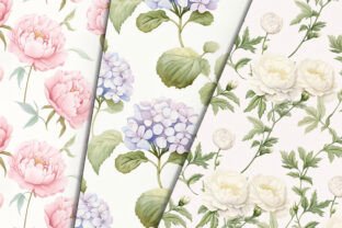 English Flower Garden Digital Paper Graphic by Petite Meadow · Creative ...
